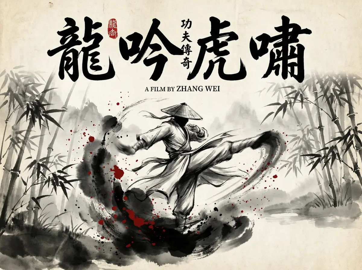 功夫电影海报：龙吟虎啸 - 四虎